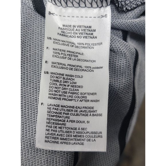 Adidas Polo Golf Shirt‎ Moisture Wicking Gray Black Striped Size Men's Large - Picture 6 of 6